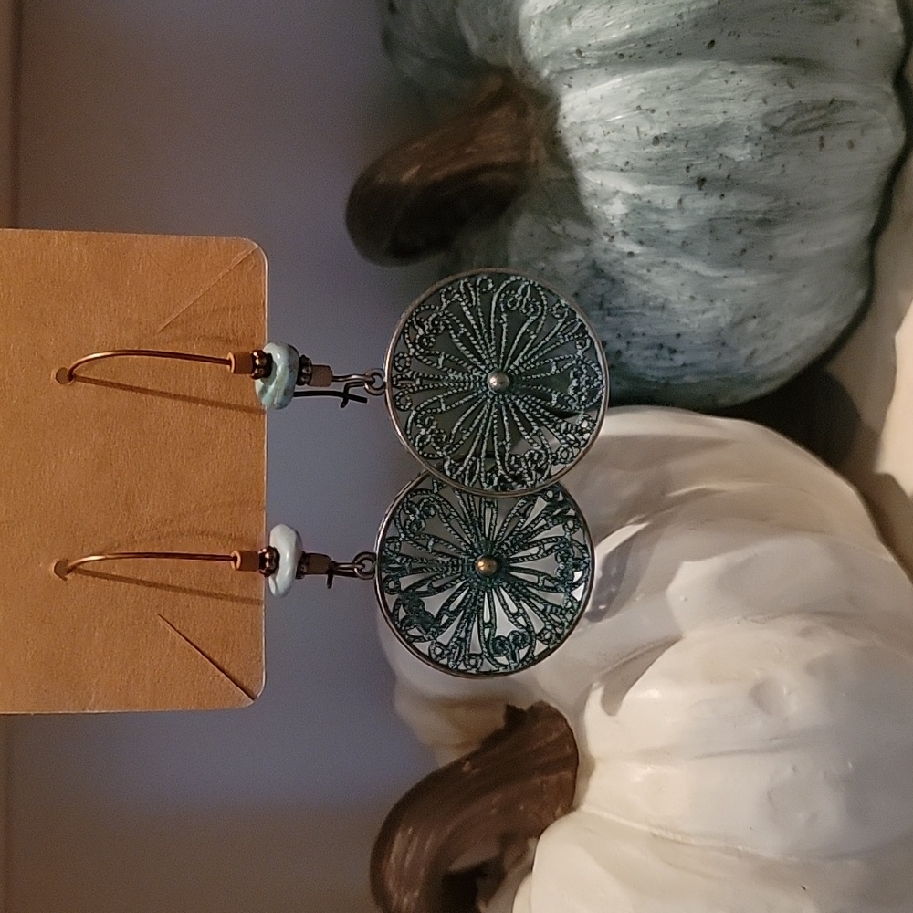 Boho Earrings, Blue